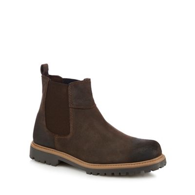 Mantaray Dark brown leather Chelsea boots